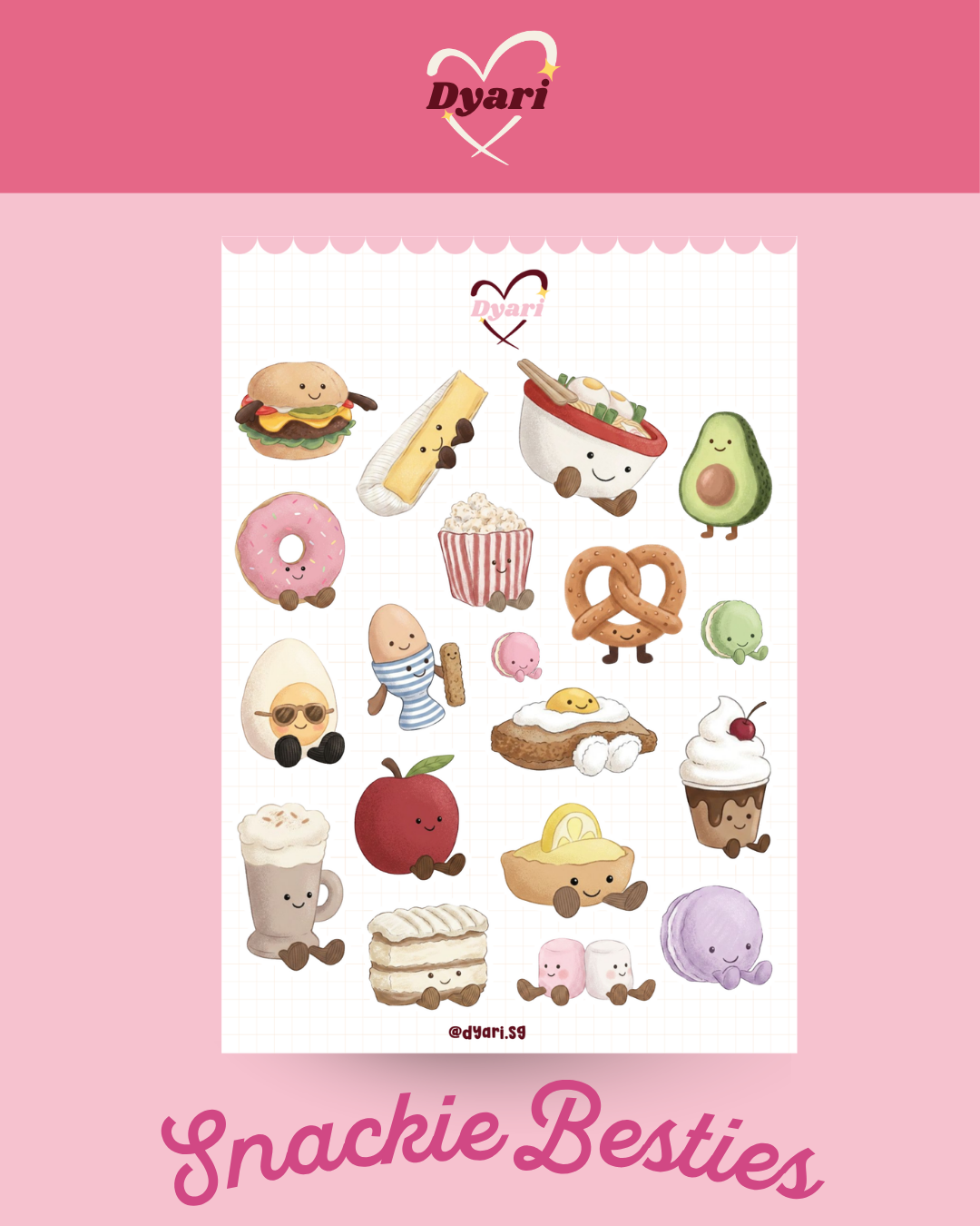 Sticker Sheet: Snackie Besties