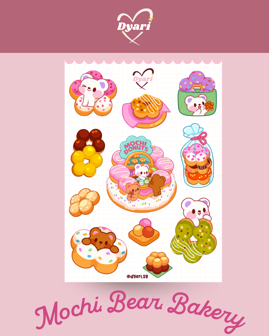 Sticker Sheet: Mochi Bear Bakery