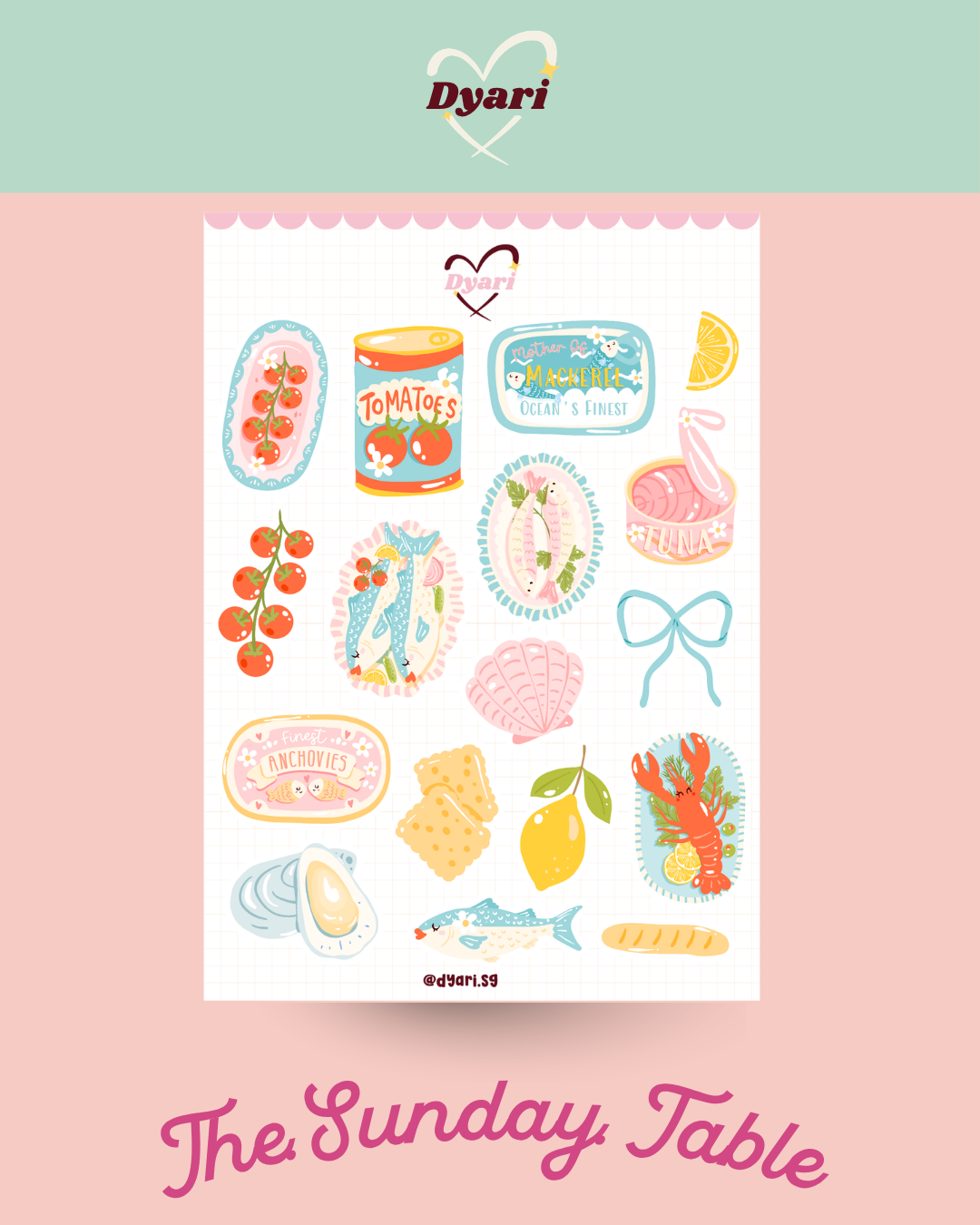 Sticker Sheet: The Sunday Table