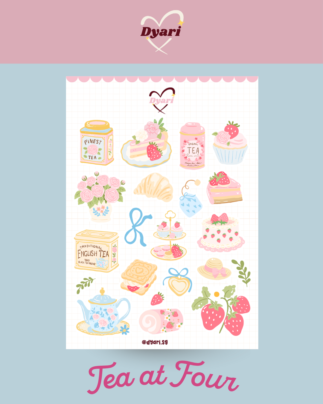 Sticker Sheet: Tea at Four