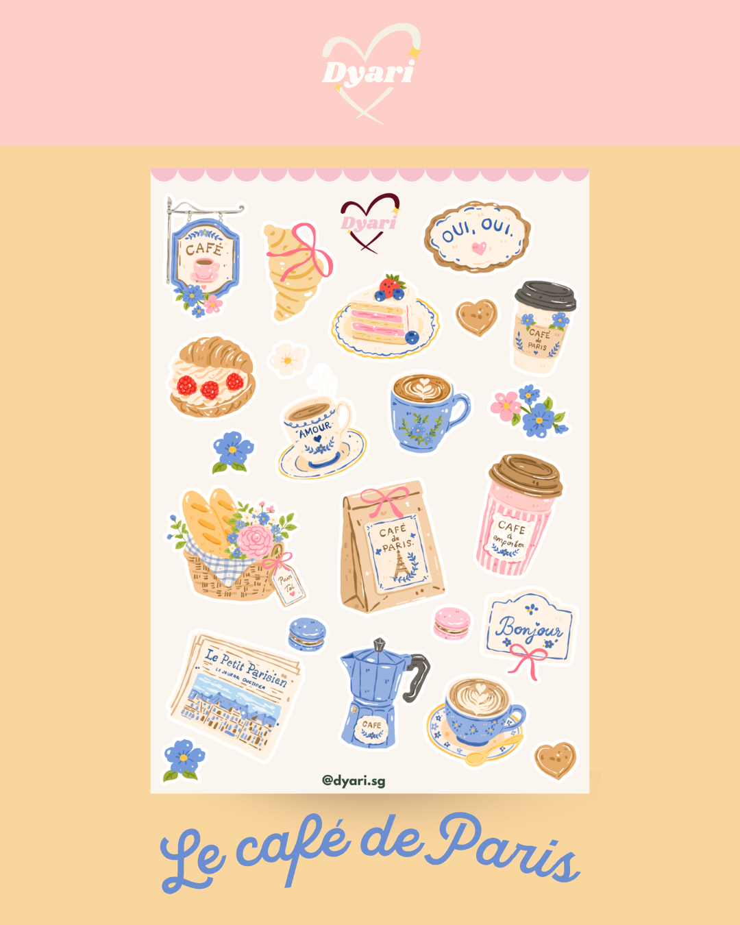 Sticker Sheet: Le café de Paris