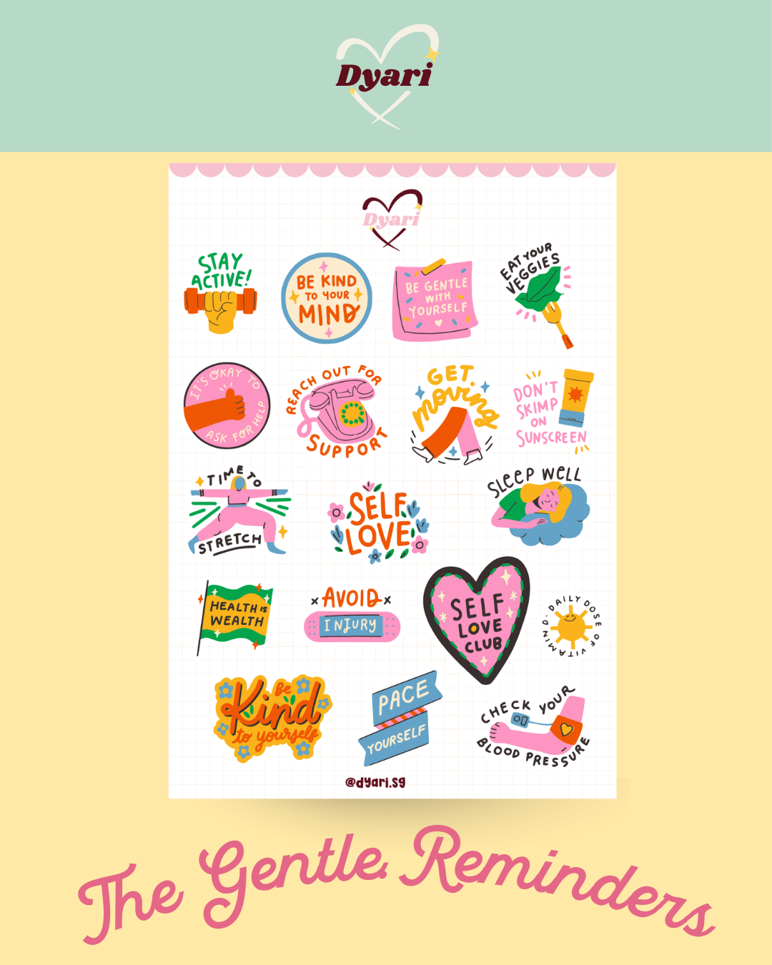 Sticker Sheet: The Gentle Reminders