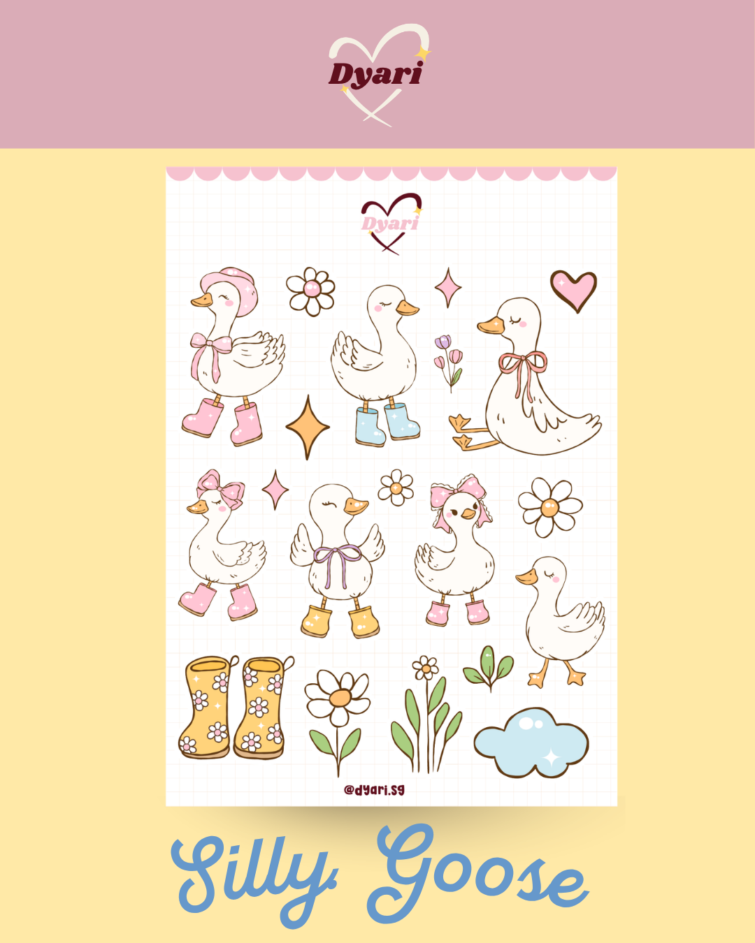 Sticker Sheet: Silly Goose