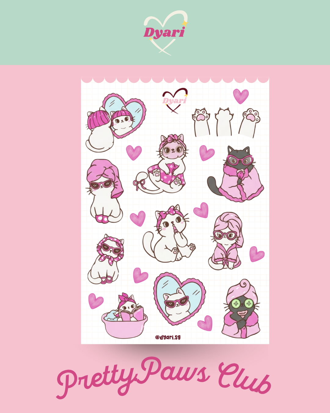 Sticker Sheet: Pretty Paws Club