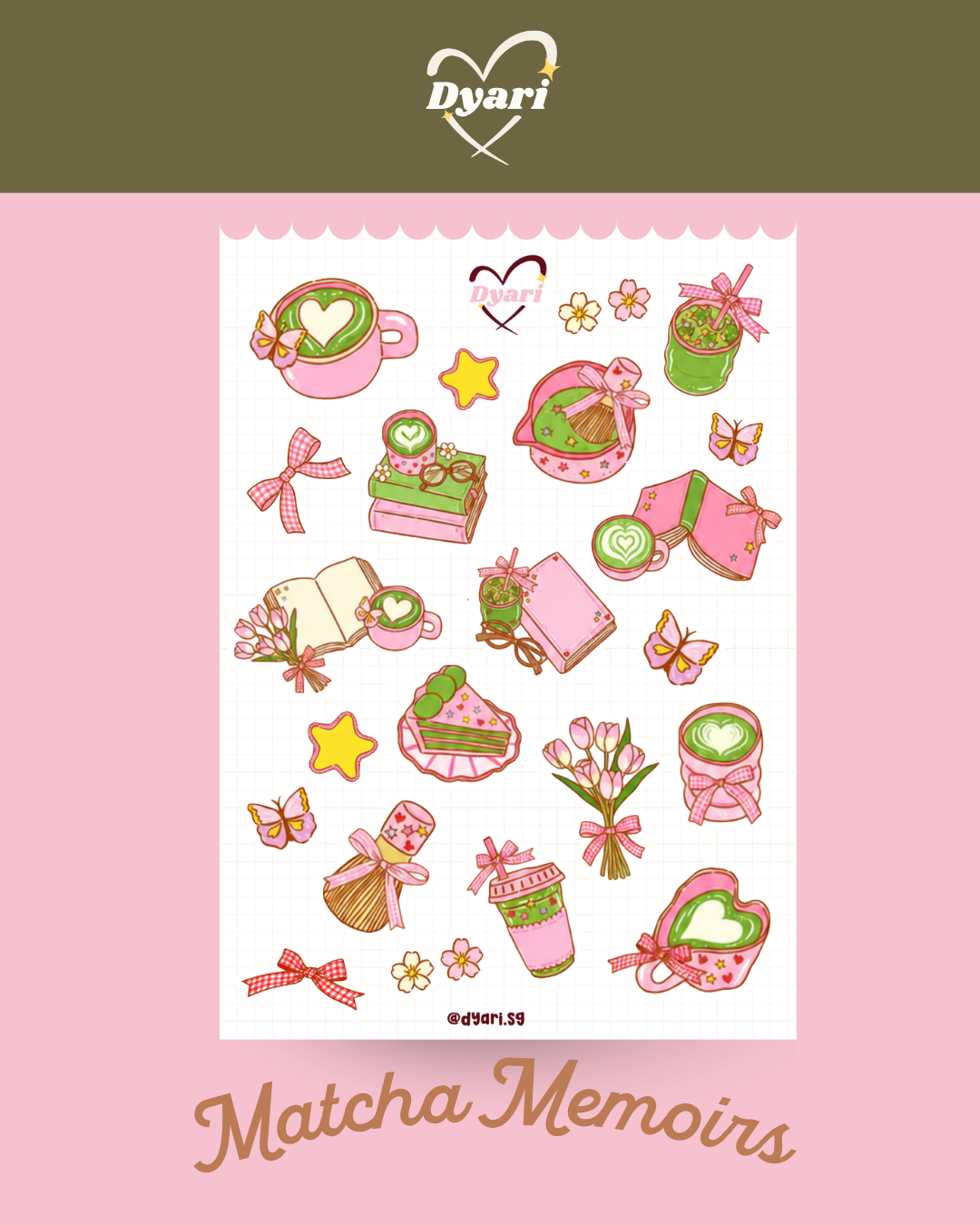 Sticker Sheet: Matcha Memoirs