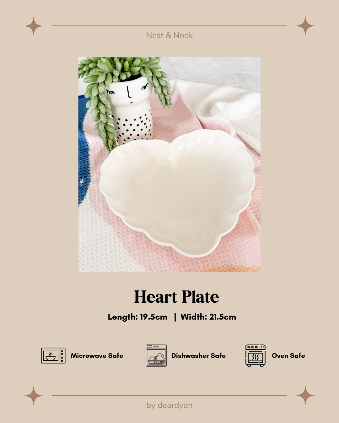 Heart Plate (Peach Pink)