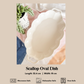 Scallop Oval Dish (Peach Pink)
