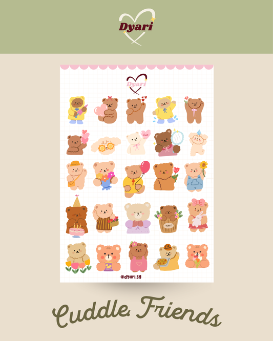 Sticker Sheet: Cuddle Friends