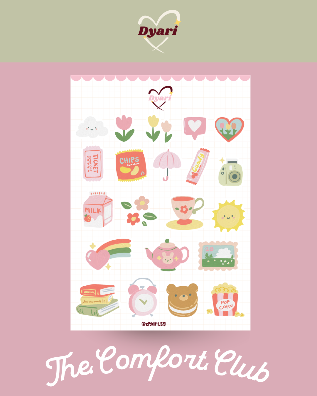 Sticker Sheet: The Comfort Club