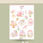 Sticker Sheet: Blooms & Pages