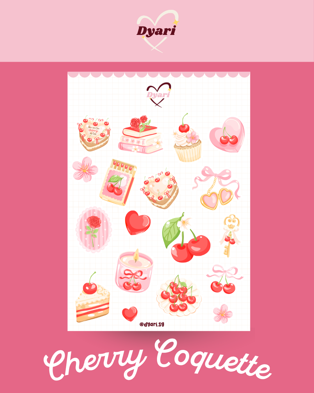 Sticker Sheet: Cherry Coquette