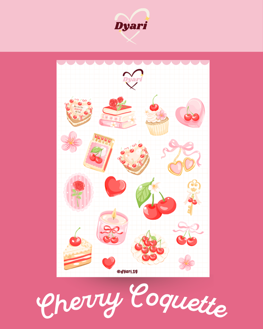 Sticker Sheet: Cherry Coquette