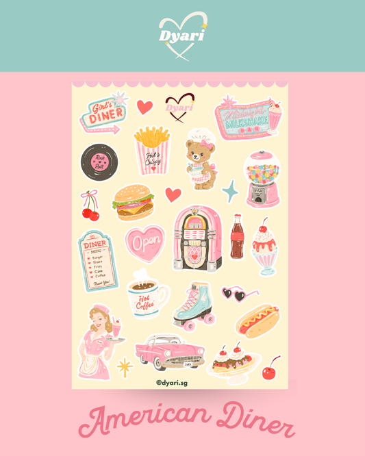 Sticker Sheet: American Diner