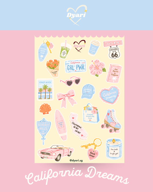 Sticker Sheet: California Dreams