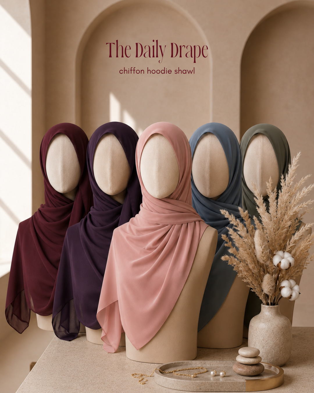 Chiffon Hoodie Shawl