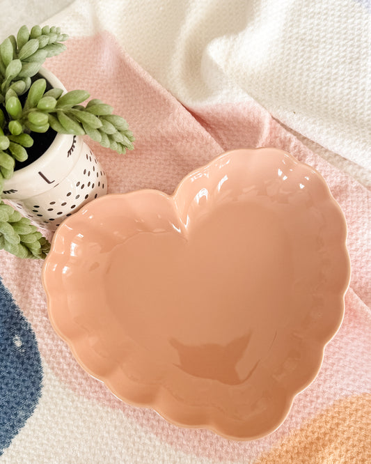 Heart Plate (Peach Pink)