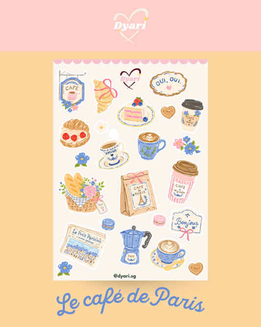 Sticker Sheet: Le café de Paris