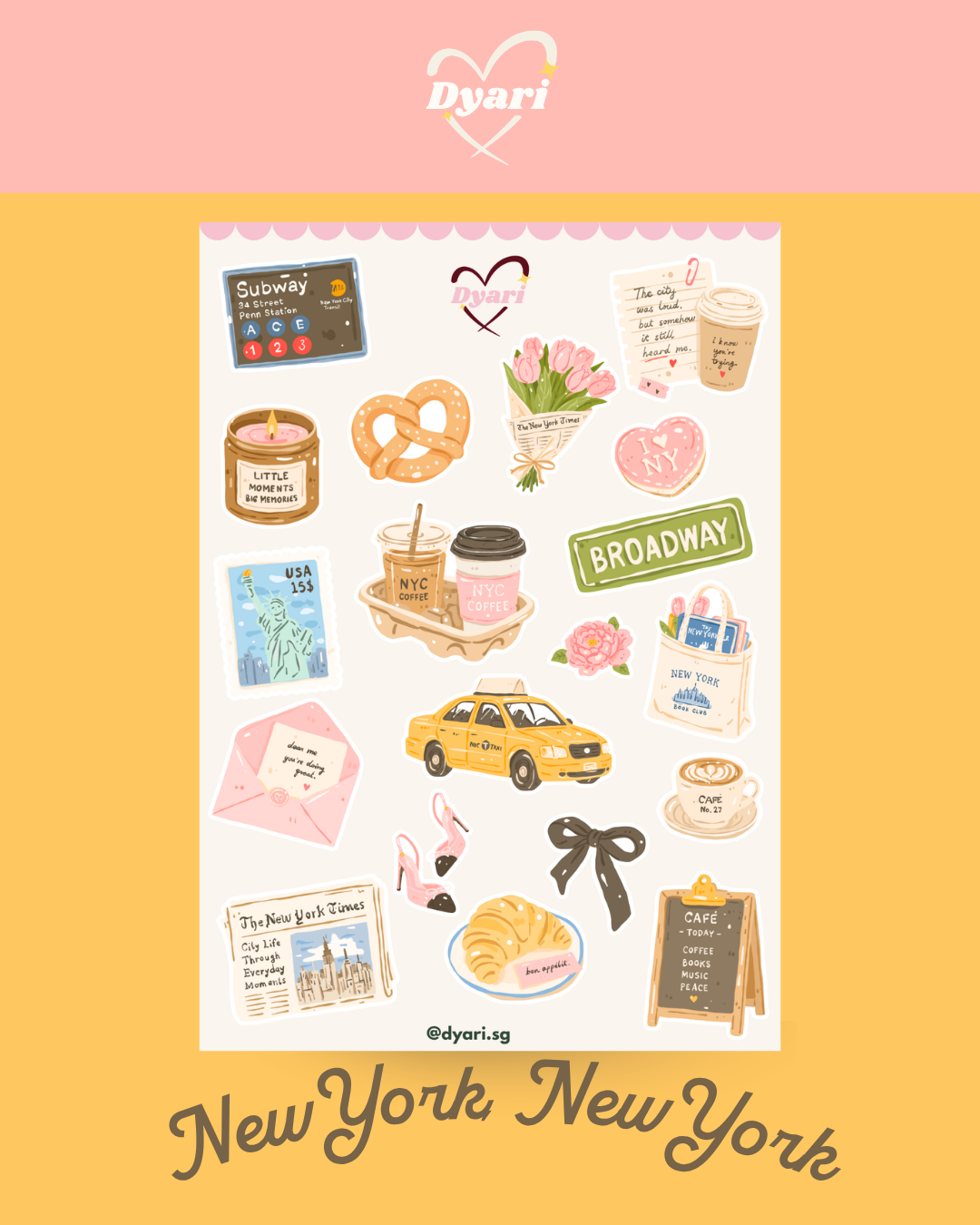 Sticker Sheet: New York, New York