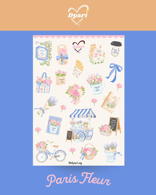 Sticker Sheet: Paris Fleur